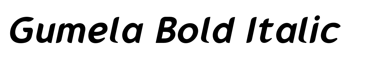 Gumela Bold Italic